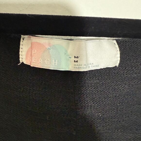 Free People Beach Oversized Sweater Coverup Black M - Picture 5 of 7